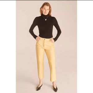 Rebecca Taylor Cropped Leather Pant - Palomino - Size 8 Still in factory wrap